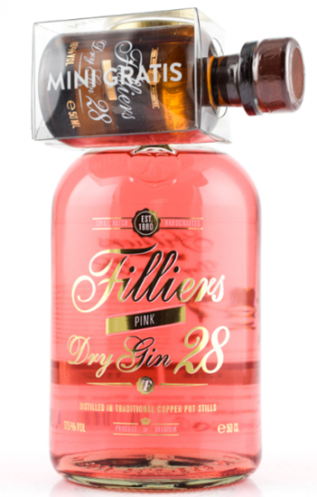 Image sur Filliers Dry Gin 28 Pink + Mini Classic Gin 5 cl 38.27° 0.55L